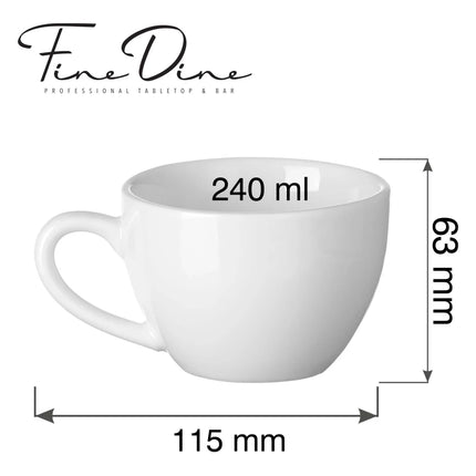 Pure Bianco elegant cappuccino cup, 240ml - hospitality