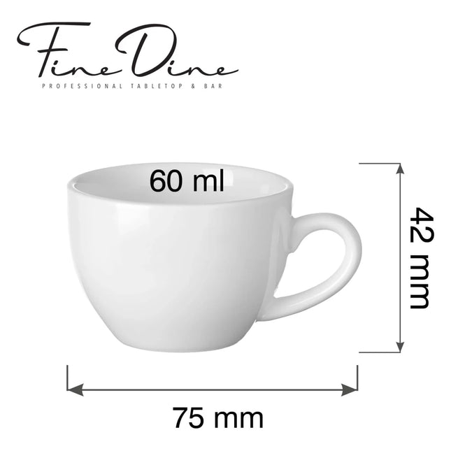 Pure Bianco elegant espresso cup, 60ml - hospitality