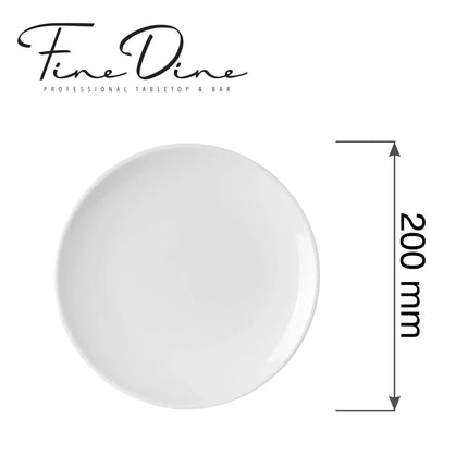 Pure Bianco flat plate without rim, 200mm - hospitality