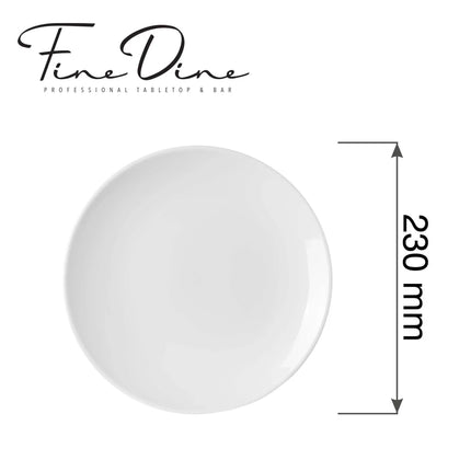 Pure Bianco flat plate without rim, 230mm - hospitality