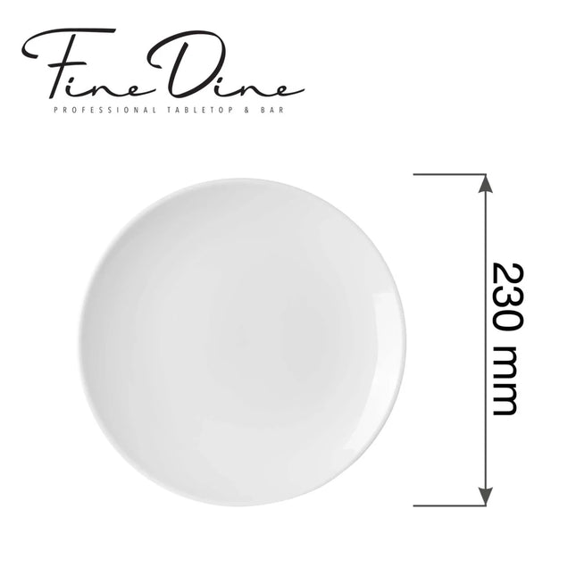 Pure Bianco flat plate without rim, 230mm - hospitality