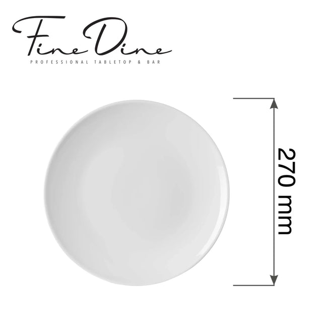 Pure Bianco flat plate without rim, 270mm - hospitality