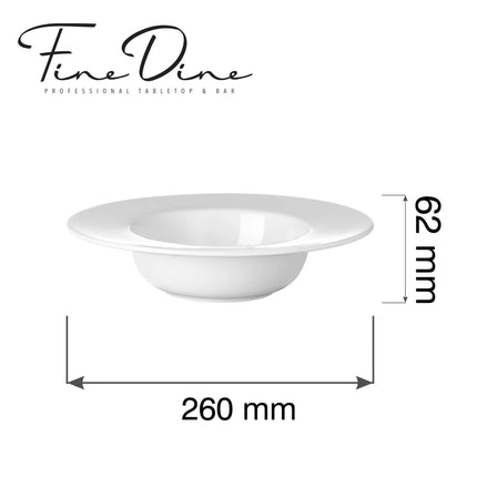 Pure Bianco pasta plate, 260mm - hospitality