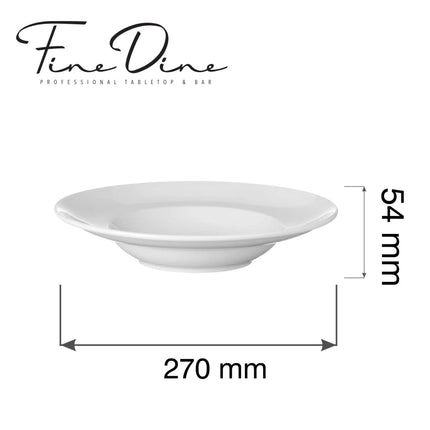 Pure Bianco pasta plate, 270mm - hospitality