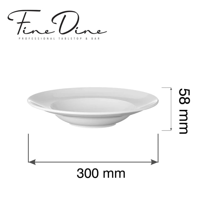 Pure Bianco pasta plate, 300mm - hospitality