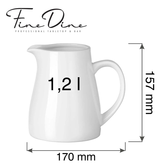 Pure Bianco pitcher, 1.2l - hospitality