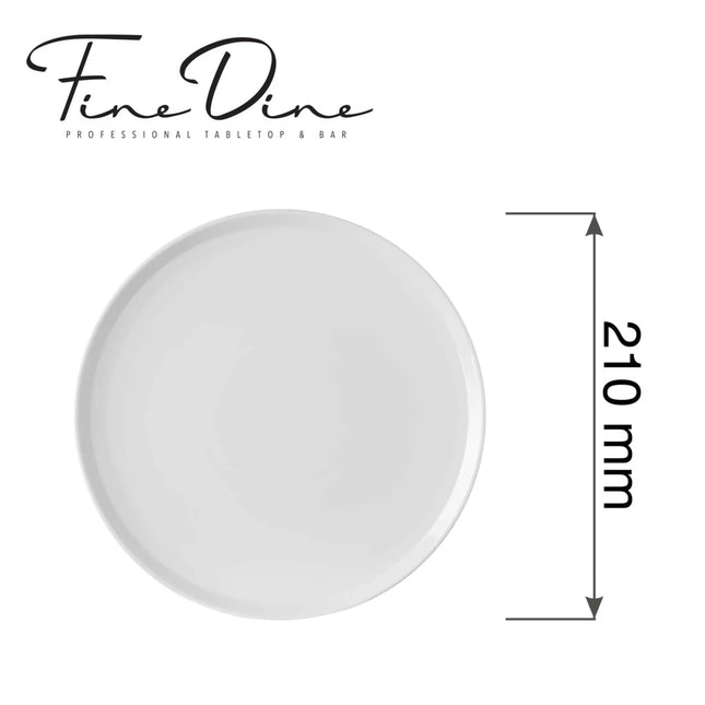 Pure Bianco plate with high rim, 210mm - hospitality