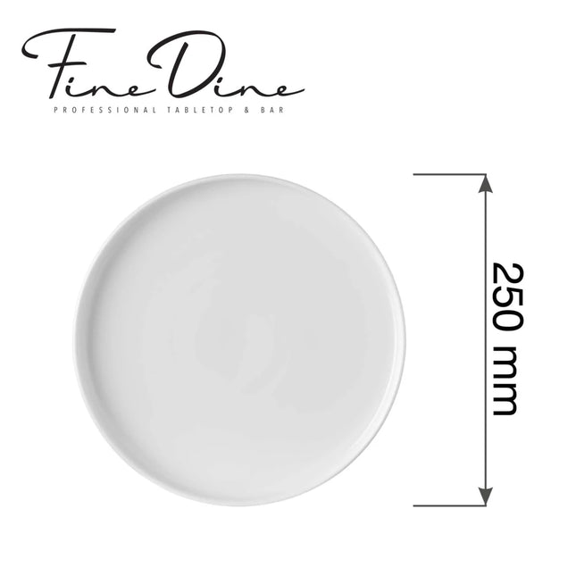 Pure Bianco plate with high rim, 250mm - hospitality