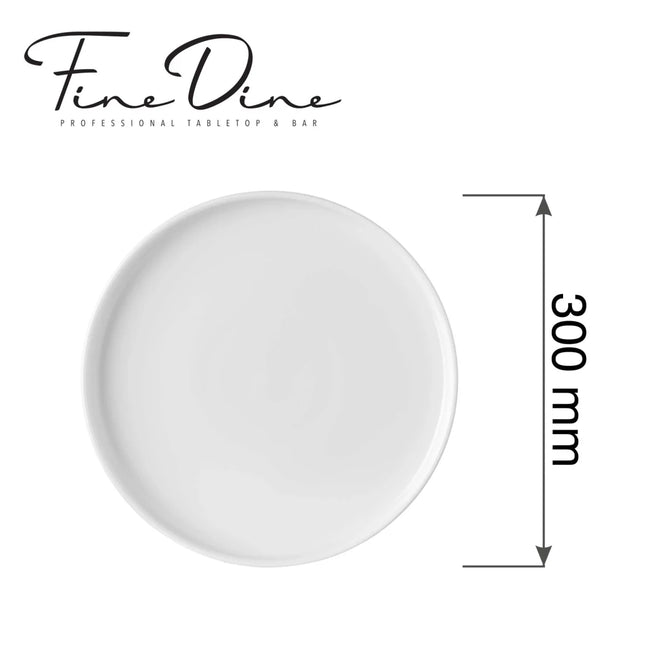 Pure Bianco plate with high rim, 300mm - hospitality