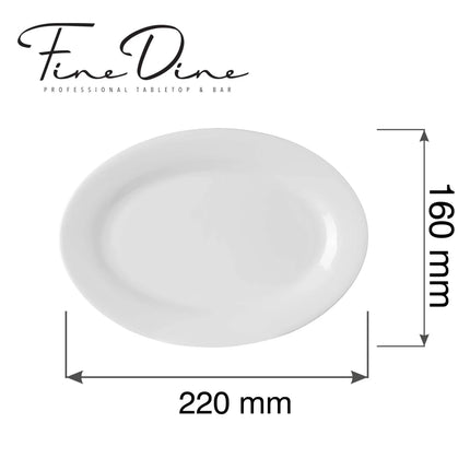 Pure Bianco platter, 220x160mm - hospitality