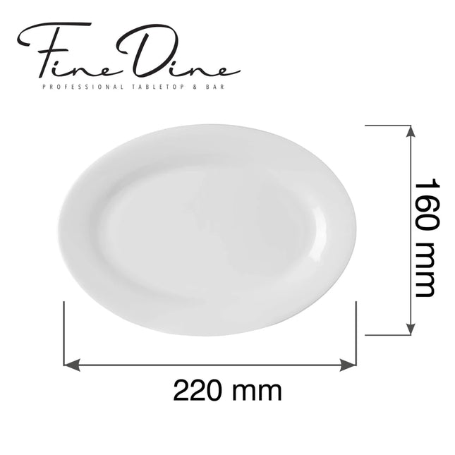 Pure Bianco platter, 220x160mm - hospitality