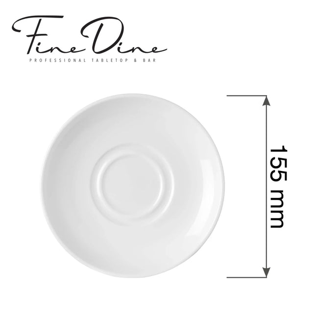 Pure Bianco sauce boat saucer, 160mm - hospitality
