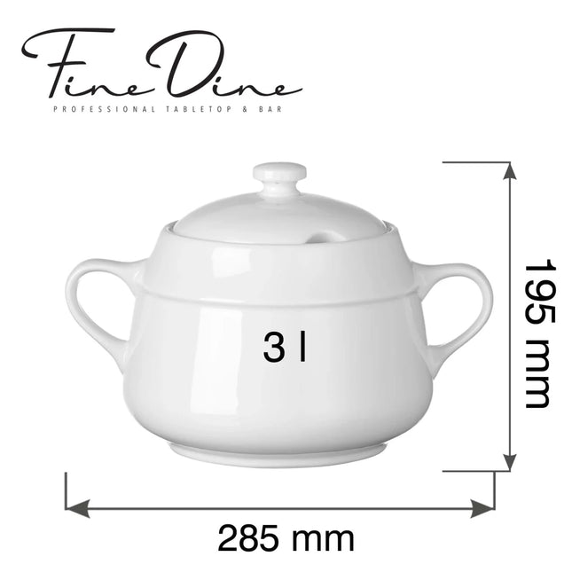 Pure Bianco soup tureen, 3l - hospitality