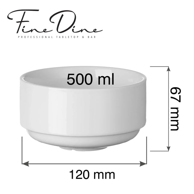 Pure Bianco stackable bowl, 500ml - hospitality