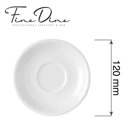Pure Bianco stackable espresso cup saucer, 120mm - hospitality