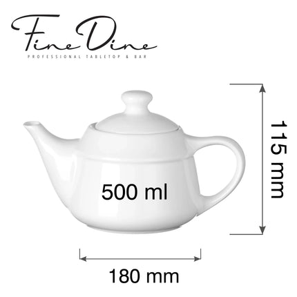 Pure Bianco teapot, 500ml - hospitality