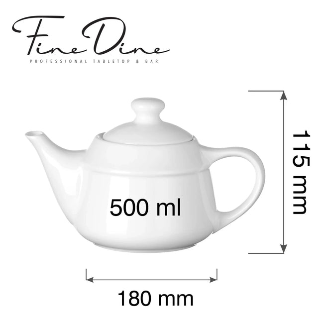 Pure Bianco teapot, 500ml - hospitality
