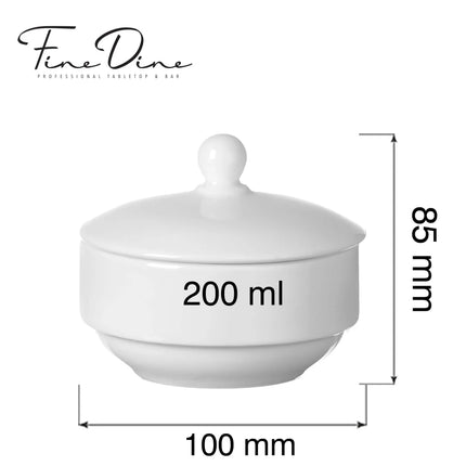 Pure Crema Crema Sugar Bowl, 200ml - hospitality