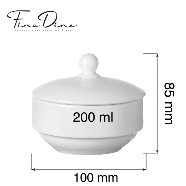 Pure Crema Crema Sugar Bowl, 200ml - hospitality