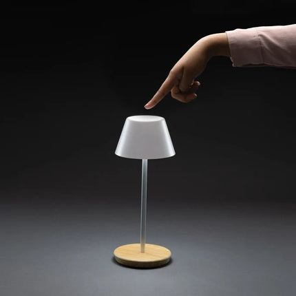 Pure Glow RCS usb-rechargeable recycled plastic table lamp - hospitality