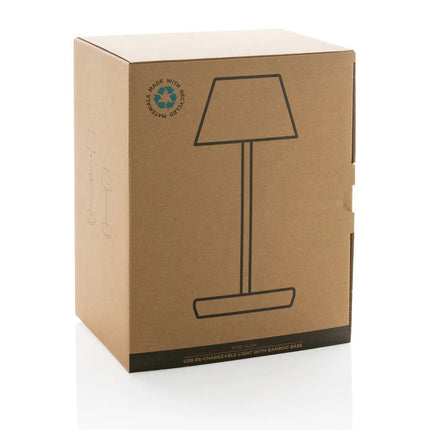 Pure Glow RCS usb-rechargeable recycled plastic table lamp - hospitality