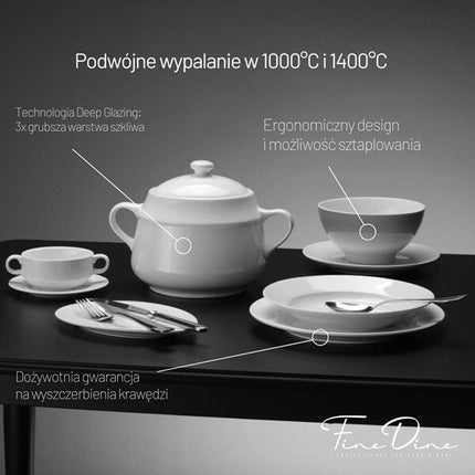 Pure plate with high rim, 210mm - hospitality