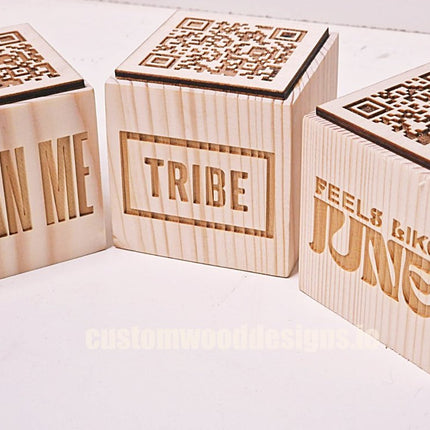 QR Code Block Natural 5 sides Branded 10-1000 - hospitality