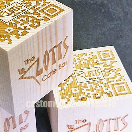 QR Code Block Natural 5 sides Branded 10-1000 - hospitality
