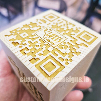 QR Code Block Natural 5 sides Branded 10-1000 - hospitality