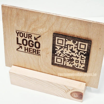 QR Display Stands A5 Big Block Natural 10-1000 - hospitality