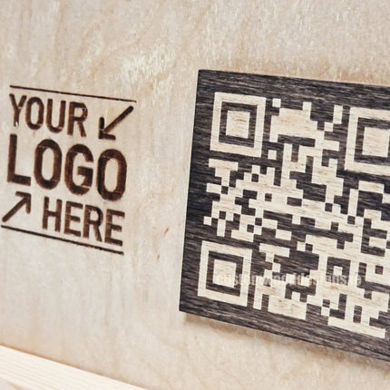 QR Display Stands A5 Big Block Natural 10-1000 - hospitality