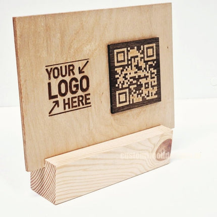 QR Display Stands A5 Big Block Natural 10-1000 - hospitality