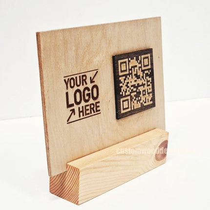 QR Display Stands A5 Big Block Natural 10-1000 - hospitality