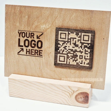 QR Display Stands A5 Big Block Natural 10-1000 - hospitality