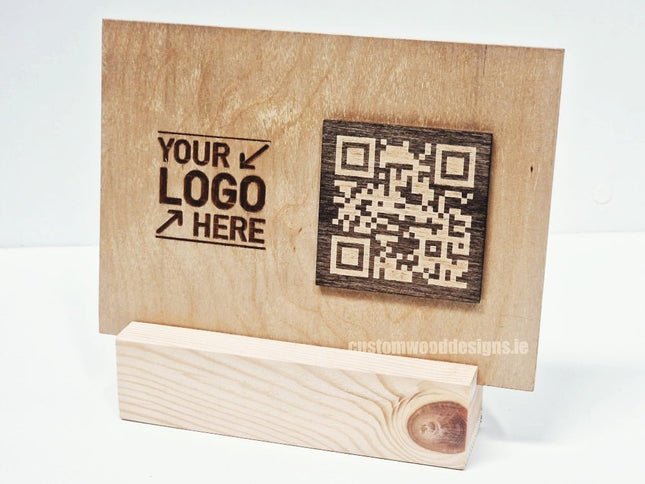 QR Display Stands A5 Big Block Natural 10-1000 - hospitality
