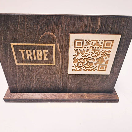 QR Display Stands A5 Brown Birch 10-1000 - hospitality