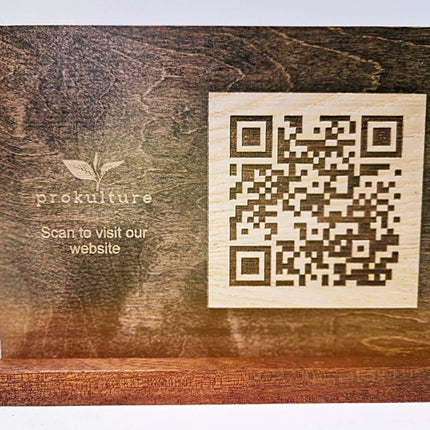 QR Display Stands A5 Brown Birch 10-1000 - hospitality