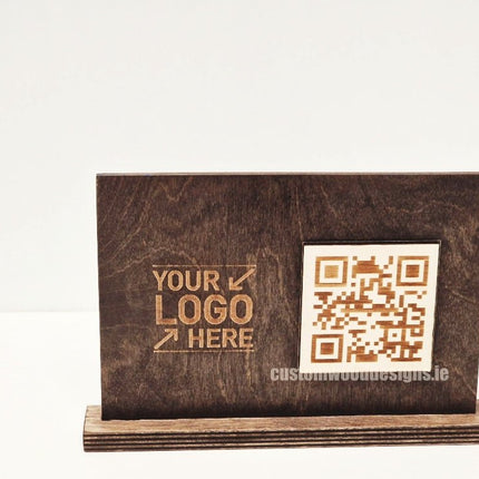 QR Display Stands A5 Brown Birch 10-1000 - hospitality
