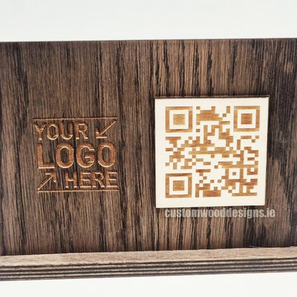 QR Display Stands A5 (Dark Oak) 10-1000 - hospitality