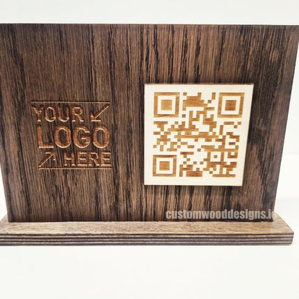 QR Display Stands A5 (Dark Oak) 10-1000 - hospitality
