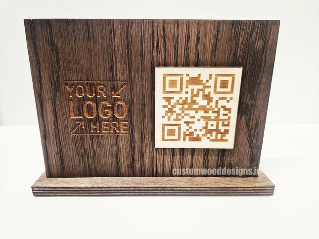 QR Display Stands A5 (Dark Oak) 10-1000 - hospitality