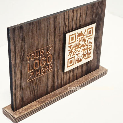 QR Display Stands A5 (Dark Oak) 10-1000 - hospitality