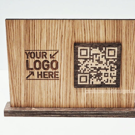 QR Display Stands A5 (Light Oak) 10-1000 - hospitality