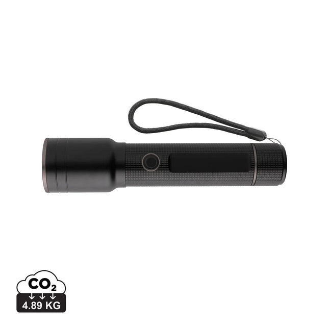 RCS recycled aluminum USB-rechargeable heavy duty torch - hospitality