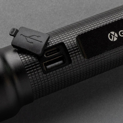 RCS recycled aluminum USB-rechargeable heavy duty torch - hospitality