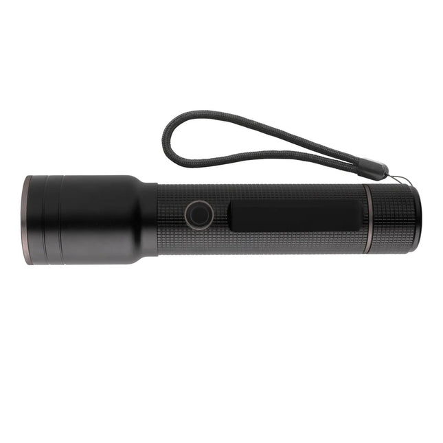 RCS recycled aluminum USB-rechargeable heavy duty torch - hospitality