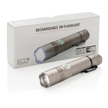 Rechargeable 3W flashlight - hospitality