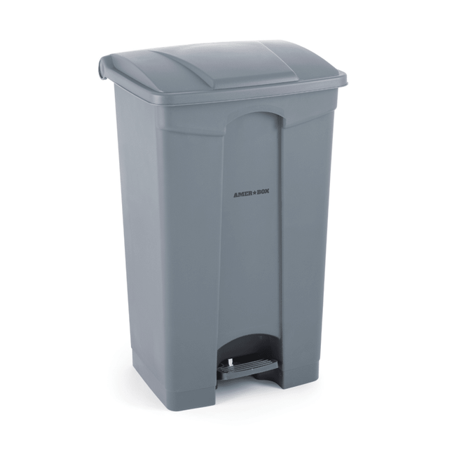 Rectangular waste container with treadle, 68L, 504x412x(H)673mm - hospitality