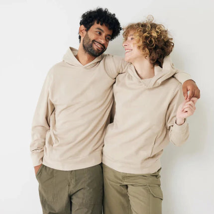 Recycled cotton hoodie with sidepockets - hospitality