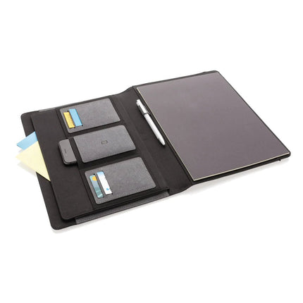 Recycled leather A4 portfolio - hospitality